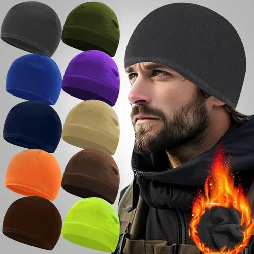 Imagen 2 del producto Gorros de invierno de lana térmica para correr, cubierta más cálida para deportes, esquí, Snowboard, senderismo, ciclismo, esquí, gorra suave a prueba de viento para hombres y mujeres