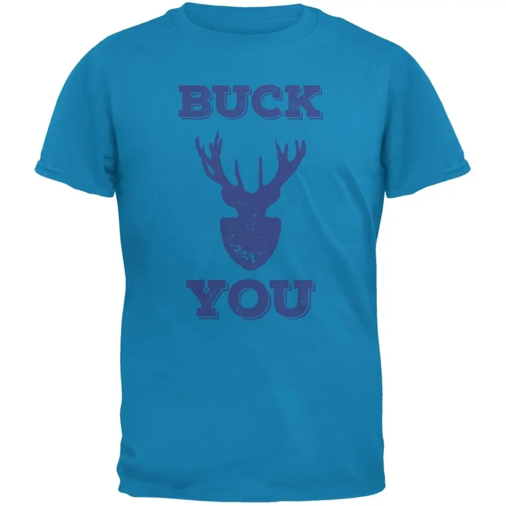 Buck You Blue Adult T-Shirt  High Quality 100%Cotton Short Sleeve