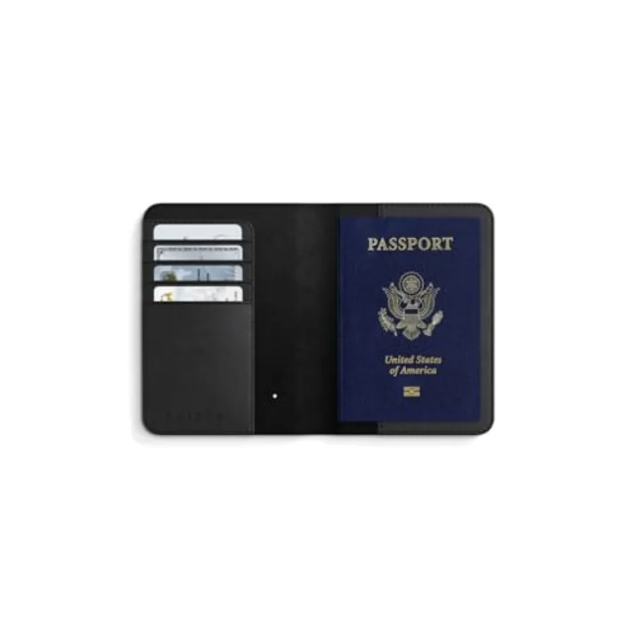 

Passport Holder for Travel with Find My Passport Cover with 4 Card Holder Wireless Charging and RFID protection Travel Essentia