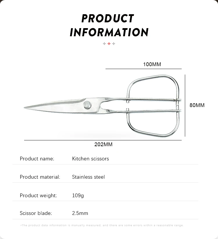 Detachable Kitchen Scissors Barbecue Scissors Kitchen Gadget Flexible Handing Different Kind of Ingredients Cook Tool