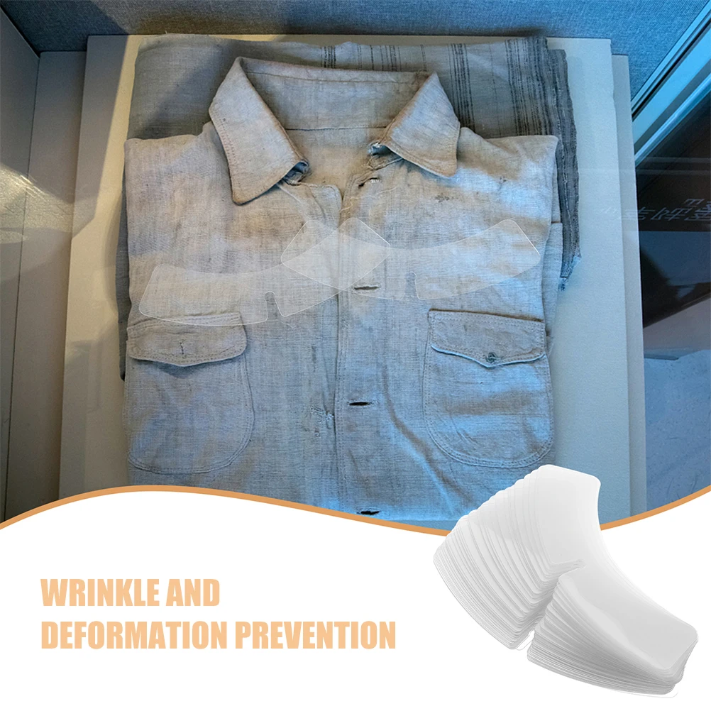 200 Pezzi Inserti Trasparenti per Camicie, Supporti Anti-Piega Riutilizzabili per Colletti di Camicie da Uomo e Uniformi