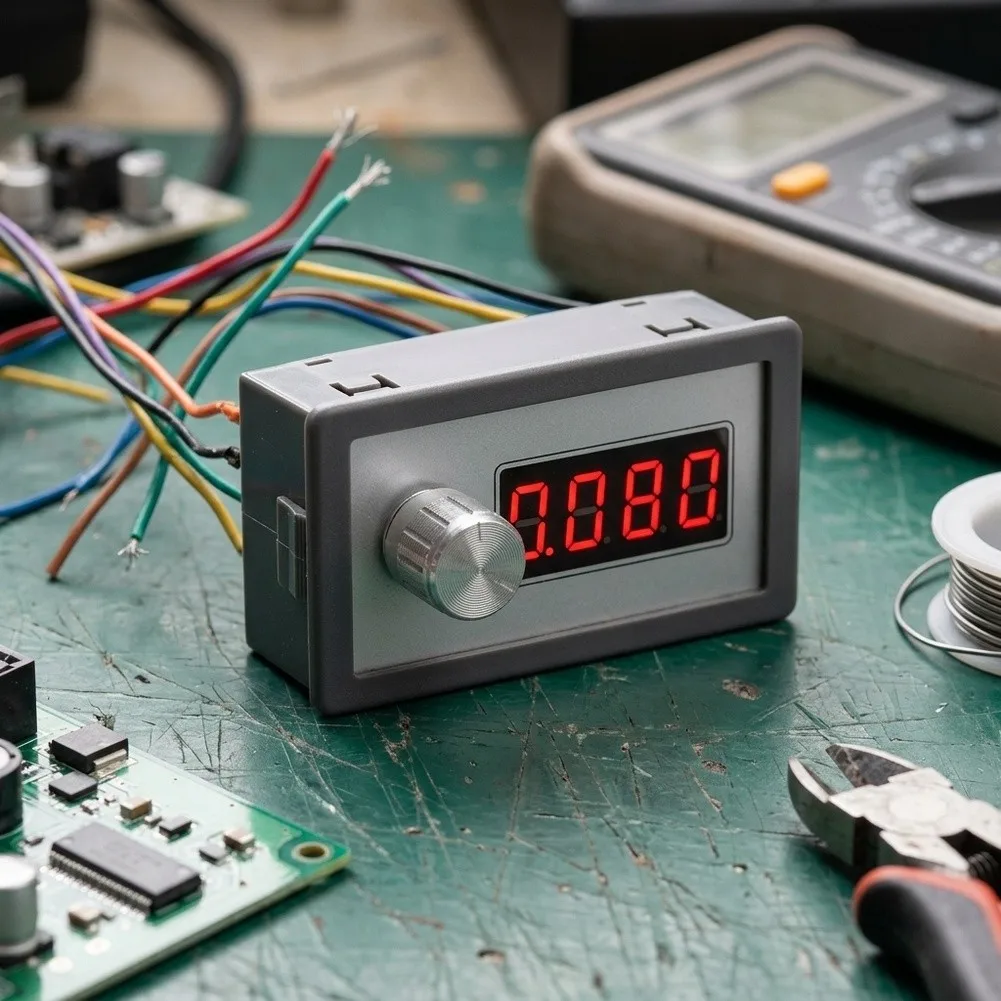 Digital Display Variable Resistor Potentiometer Supporting for 5k 10K 20K 100K Ohm Resistance for DC 6-30V Frequency Converter