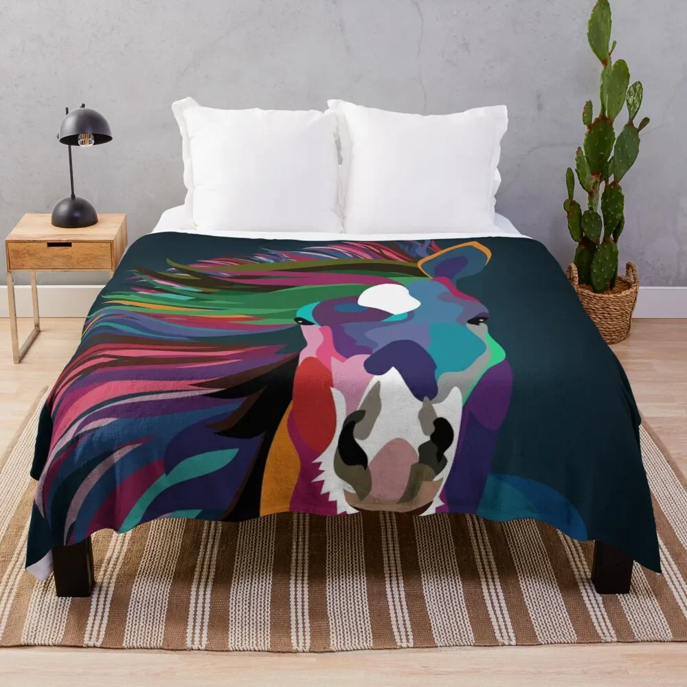 

horse running Throw Blanket for sofa Thermal Blankets For Sofas manga Blankets