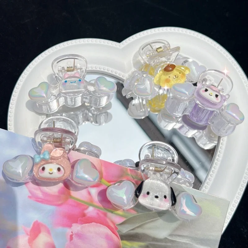 

Sanrio Kuromi Cartoon Barrette Anime Figures Q Figurals My Melody Pochacco Cinnamoroll Barrettes Cute Girl Kawaii Birthday Gifts