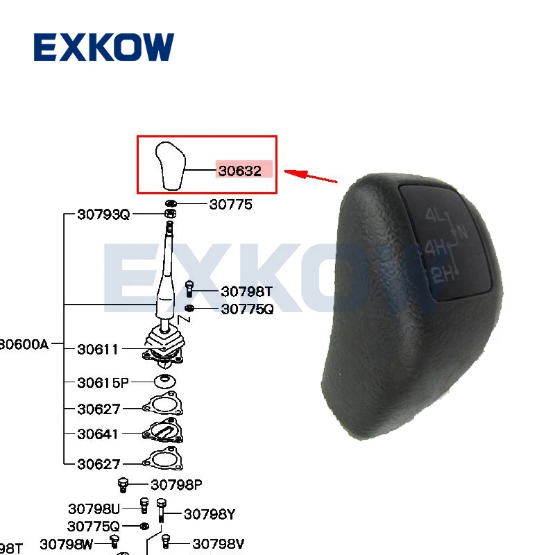 

T/F T/M Gearshift lever Knob for Mitsubsihi Pajero Montero 1990-2004 V11 V12 V13 V24 V31 V32 V36 V44 V46 MB775286 MB775280
