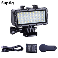 Suptig Waterproof LED Video Light Fill Night Light Diving Underwater Light with Battery for Gopro Hero 12 11 10 9 8 7 6SJ YI DJI