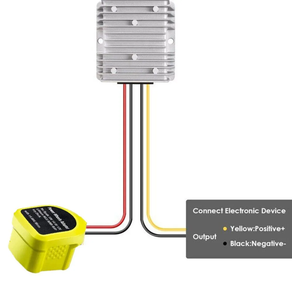 Imagem -02 - Conversor Step Down para Ryobi 18v Li-ion Roda Elétrica Faça Você Mesmo Buck Boost Regulador de Tensão dc 18v a 12v 10a 120w