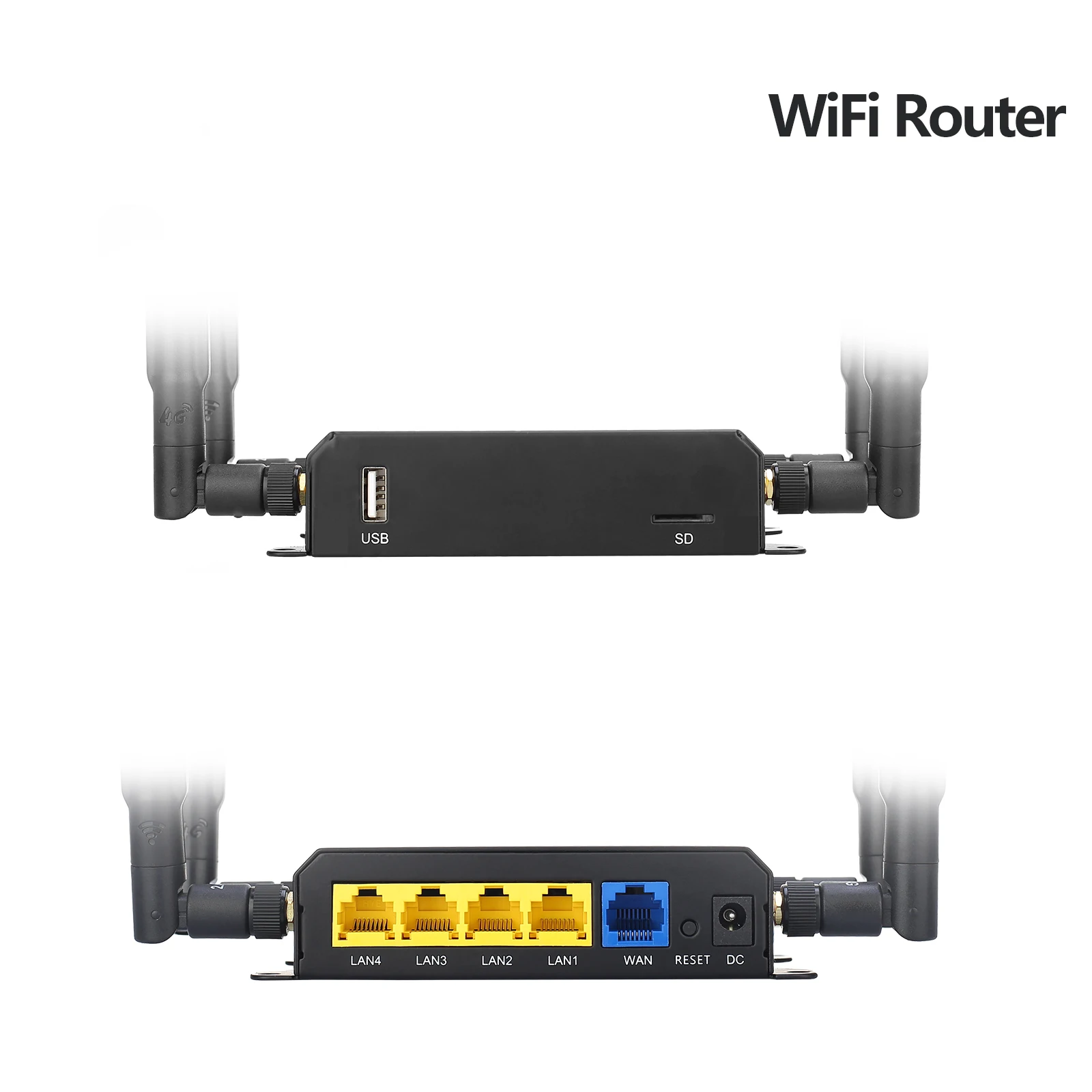 WE826 3G 4G Router Wireless Access Point with 4G Antenna 4*Lan Sim Card Slot 300mbps 32 User