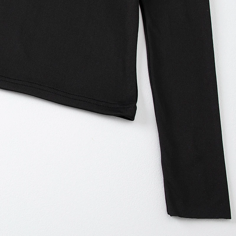 1/3 Stück Damen-Oberteil in Übergröße, warm, für Herbst/Winter, einfarbig, modisch, mit hohem Kragen, langärmelig, lässig, für den Alltag, Sport, bequem, trendig – Detail 18