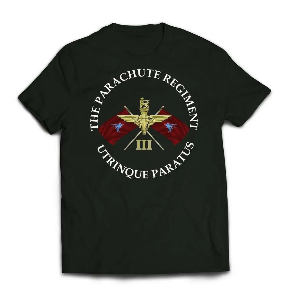 British Airborne Infantry The Parachute Regiment Emblem T-Shirt 100% Cotton O-Neck Short Sleeve Casual Mens T-shirt Size S-3XL