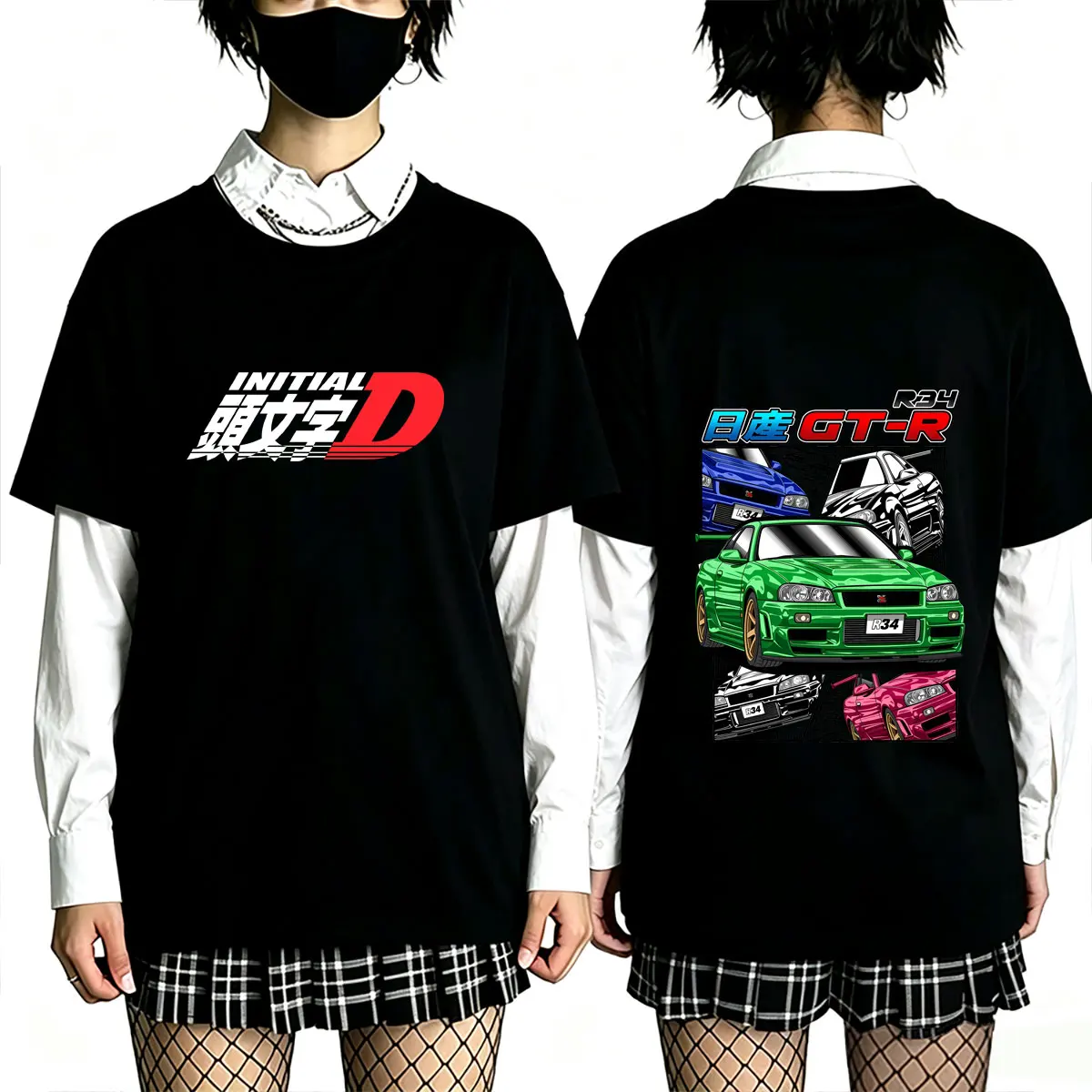 Anime Initial D AE86 T-shirt Cartoon Fujiwara Takumi Graphic T Shirts Summer Men Women Fashion Manga Oversized Crewneck Tshirt