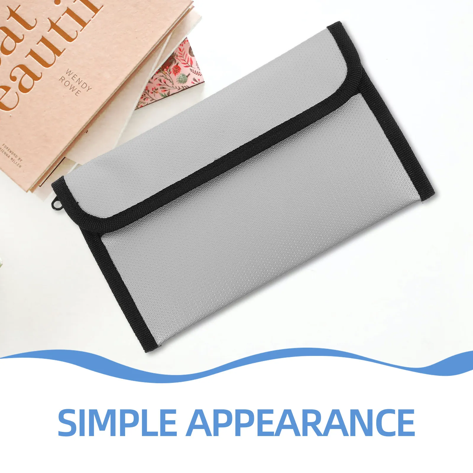 Fireproof Document Bag Waterproof Receipt Container Zipper Pouch File Organizer Secure Storage Fireproof Document Bag