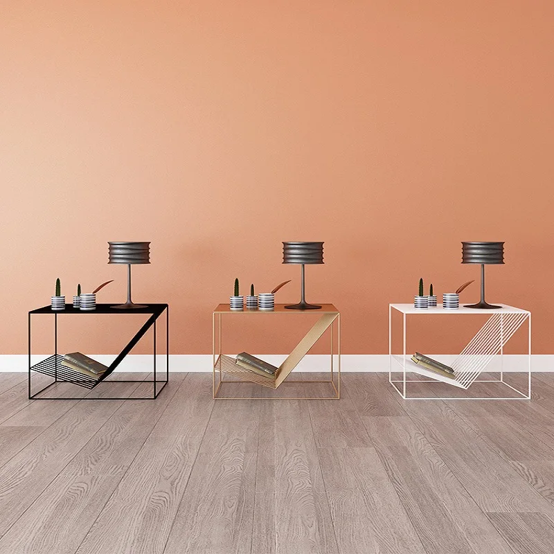 

Light luxury post-modern side table, simple metal sideboard, Nordic style, wrought iron small economical bedside table