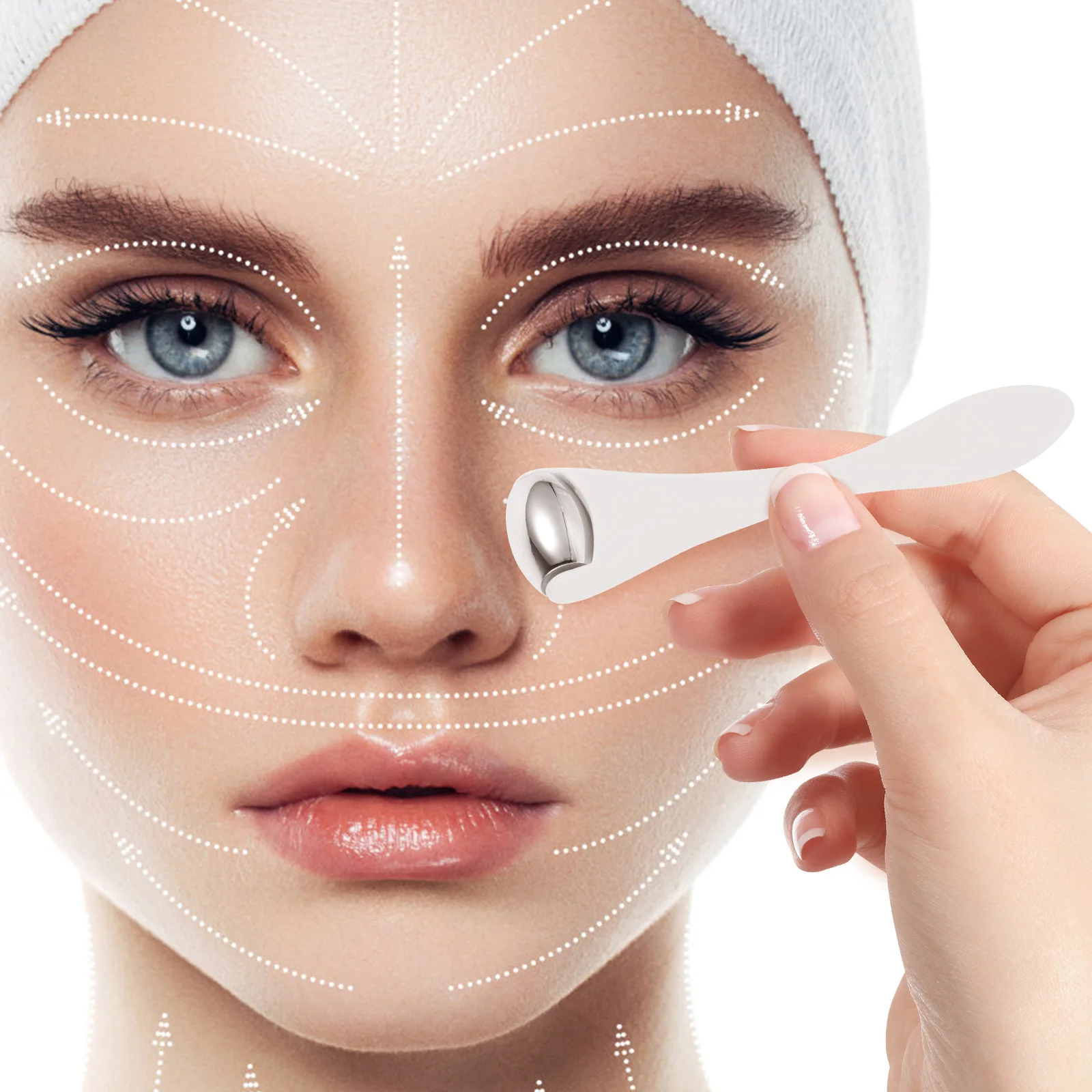 ملعقة تدليك صغيرة كريم وجه قضيب لأكياس العين الانتفاخ الإغاثة كريم عين أداة جهاز التجميل العناية بالوجه مدلك #1