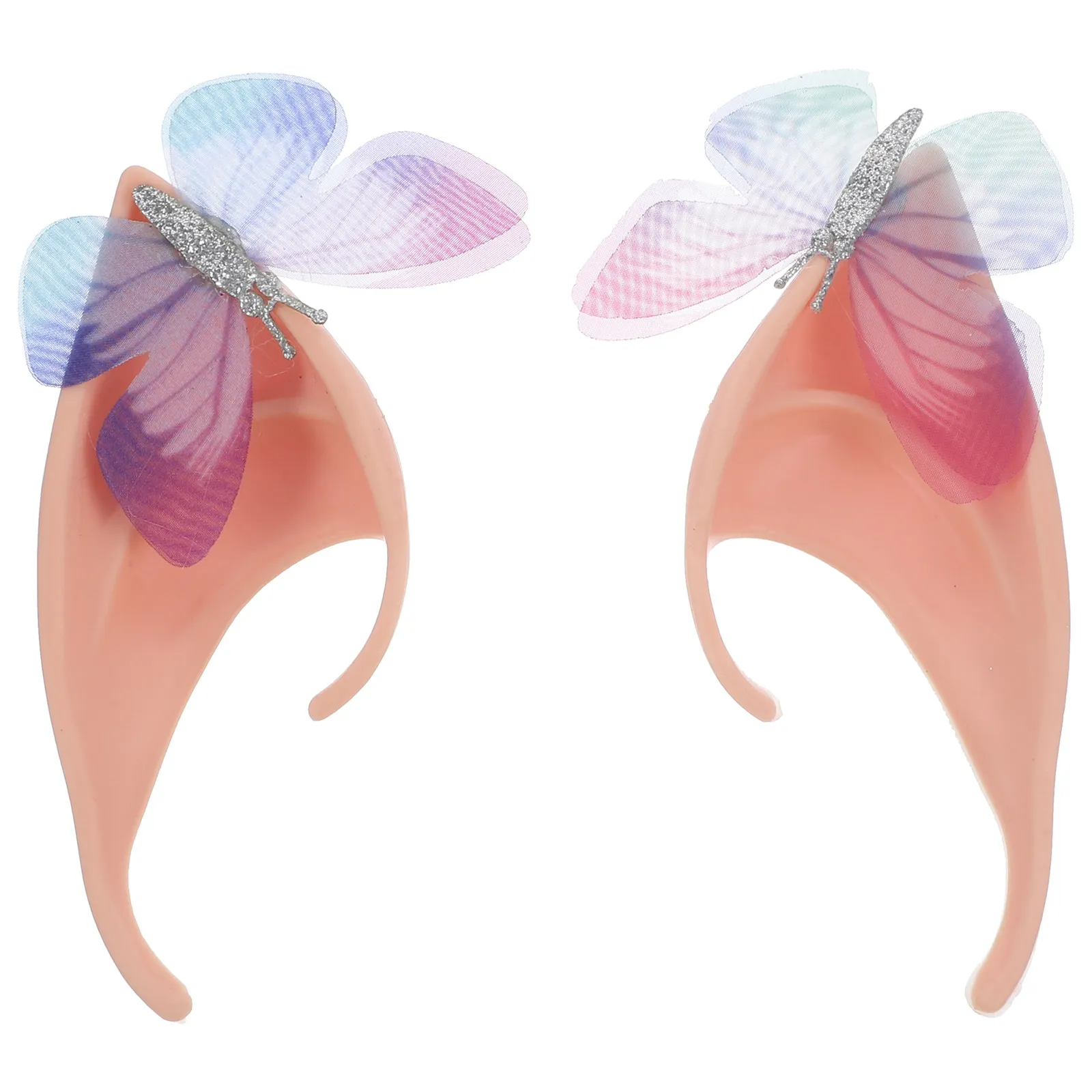 

1Pair Fairy Elf Ears Decorative Butterfly Cosplay Ears for Party Halloween Prom Photo Banquet Women Ear Fairy Ear
