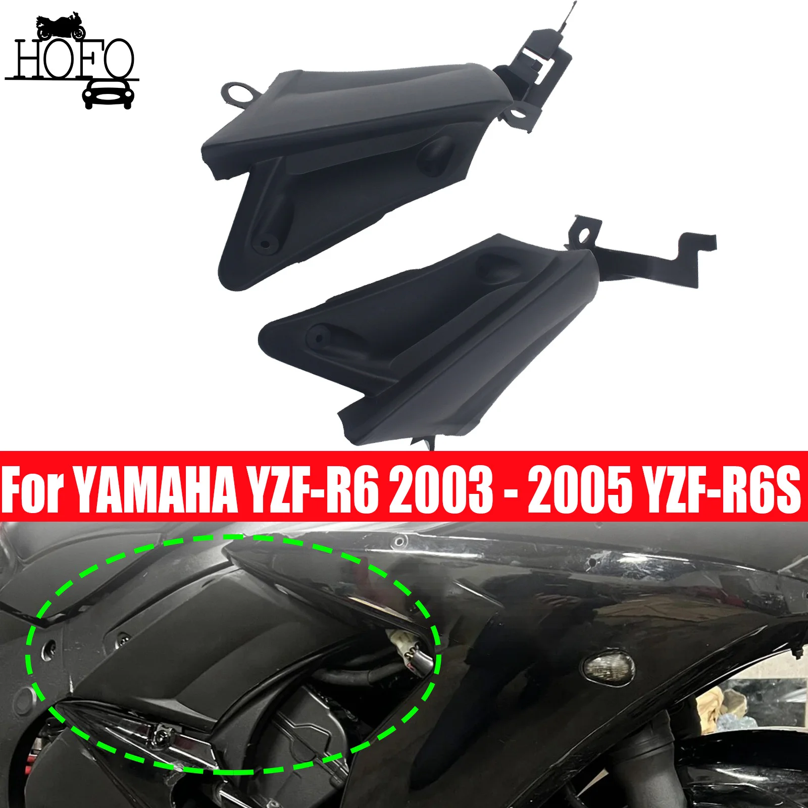 

Motorcycle Guard Protector Upper Side Mid Cover Panel Frames Fairing Cowl For YAMAHA YZF-R6 2003 - 2005 YZF-R6S 2006 - 2009