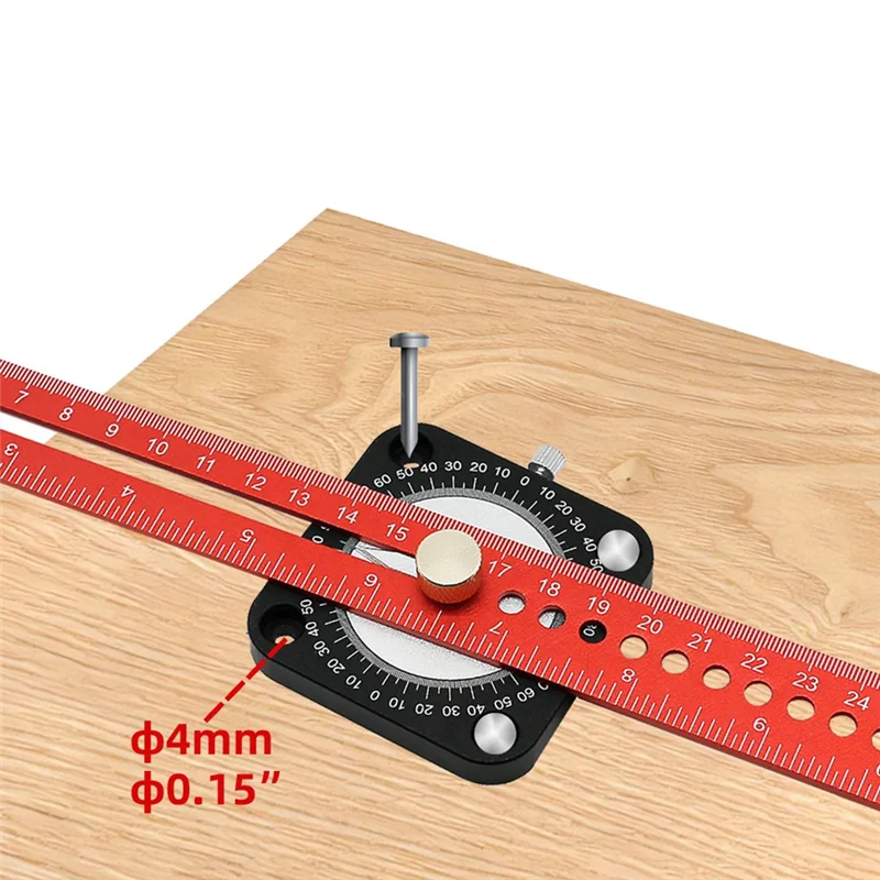【人気】木工コンパス定規 12インチ アルミ合金製 製図コンパス 平行垂直交差定規 T型製図定規