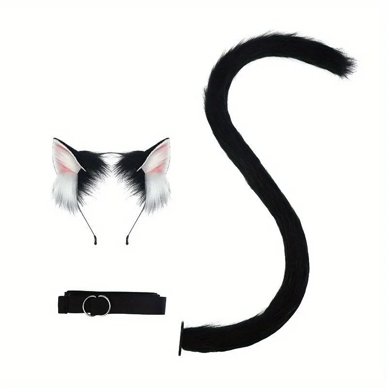 Costumes Accessories Simulated Beast Ear Cat Ear Headband Handmade Plush Cos Cat Ear Props Comic Exhibition Headdress