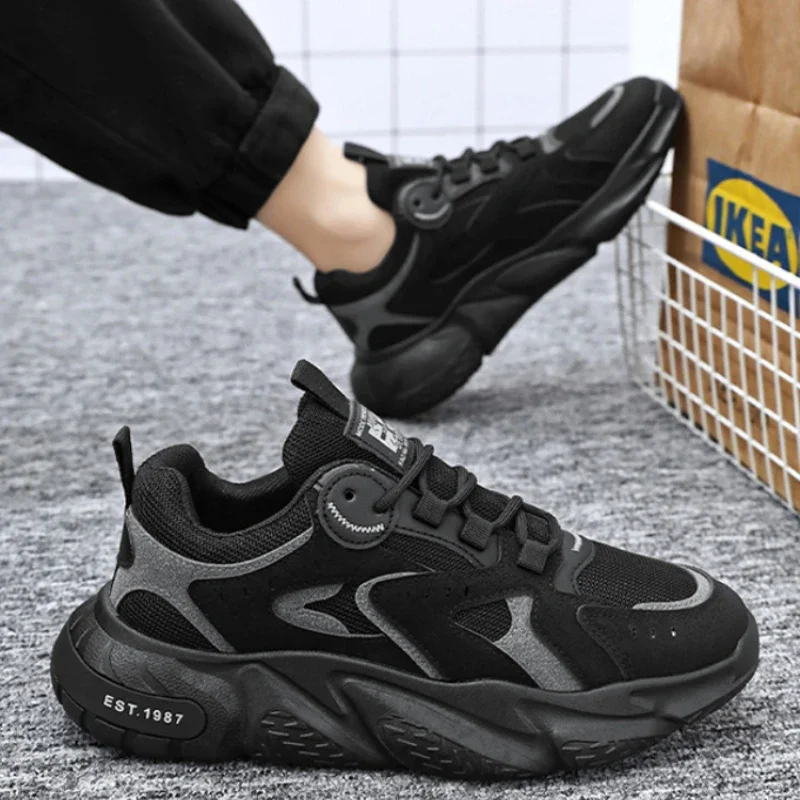 Fashion Men Breathable Sneakers Mesh Thick Bottom Casual Shoes Spring New Tennis Non Slip Outdoor Running Sport Footwears