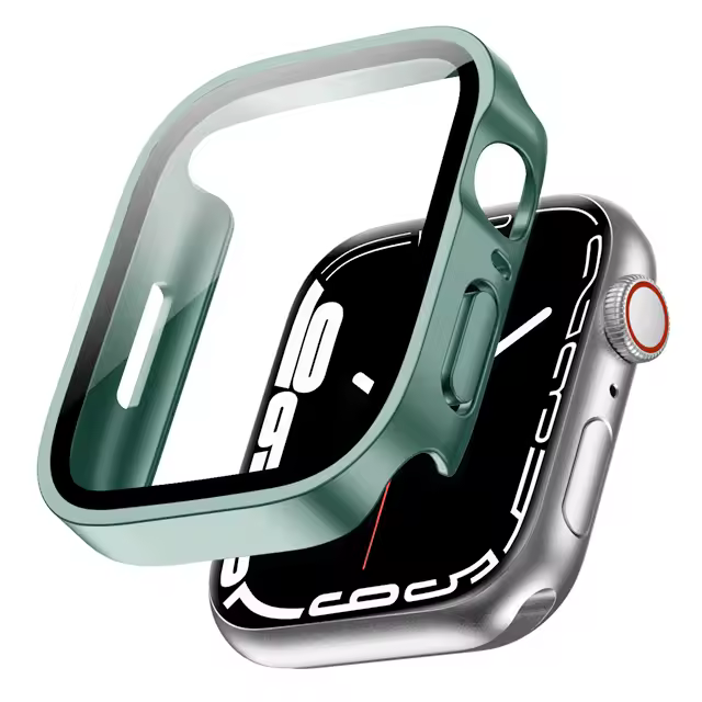 Glass+Case For Apple Watch 42 46mm 45mm 41 49 44mm 40 mm straight edge Screen Protector Cover Case iWatch SE 6 7 8 9 10 11 Ultra - Image 19
