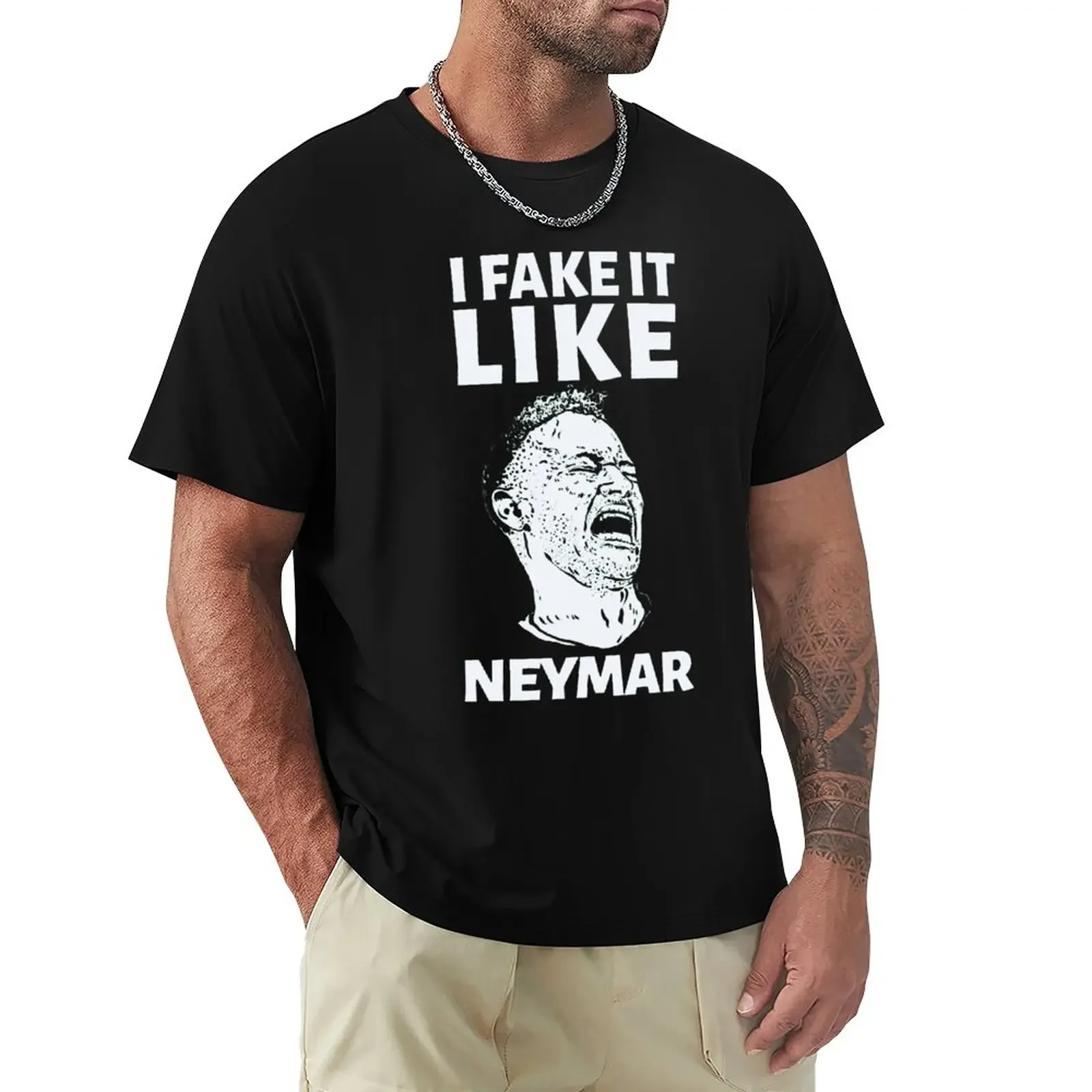 Vintage Creative Move Home Eur Size Neymar And Jr Brazil Celebrate Soccer Striker 17  T-shirts