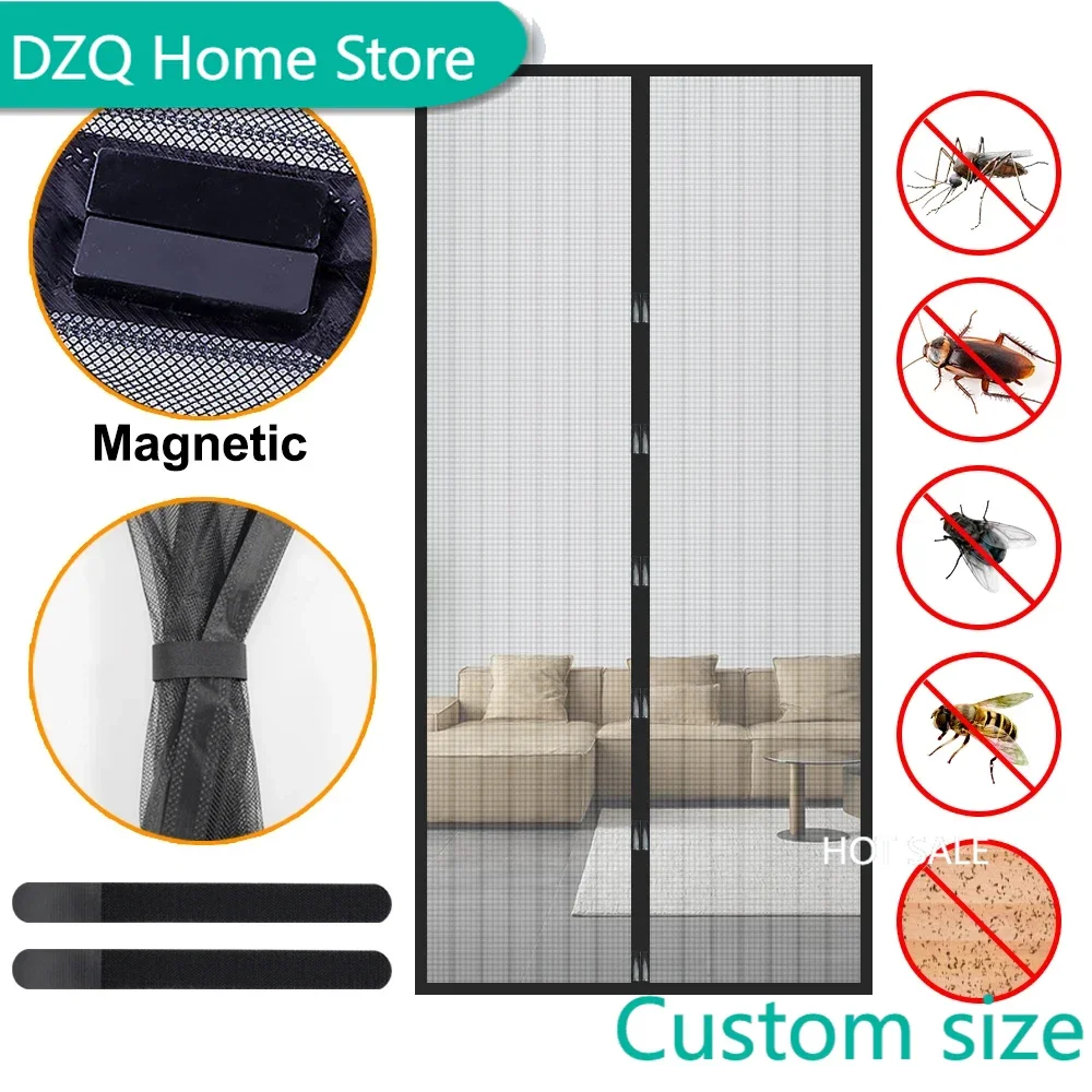 

Magnetic Screen Door Curtain, Anti-Mosquito Net, Fly, Insect Screen Mesh, Automatic Closing Door Screen,