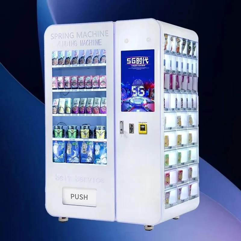 

Новинка! Высококачественный интеллектуальный комбинированный торговый автомат для отелей с поддержкой нескольких языков для продажи снеков.