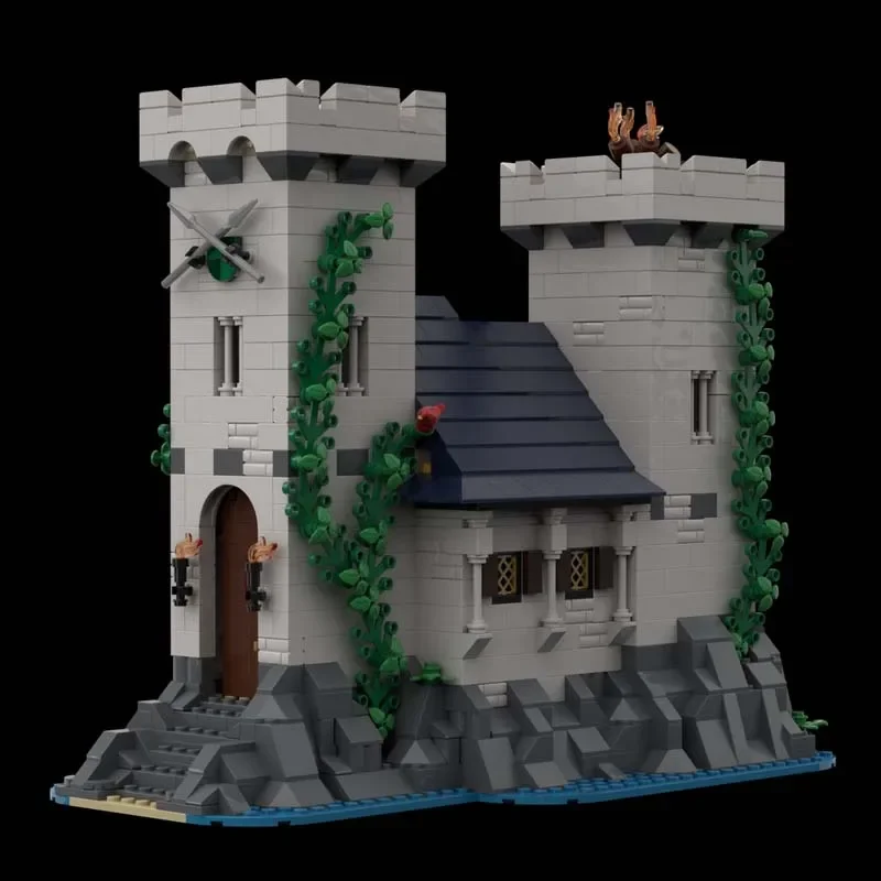 Coastal Outpost Model Medieval Castle Model 1404PCS Building Bricks Technology Modular Block Toys DIY Assembly Christmas Gifts