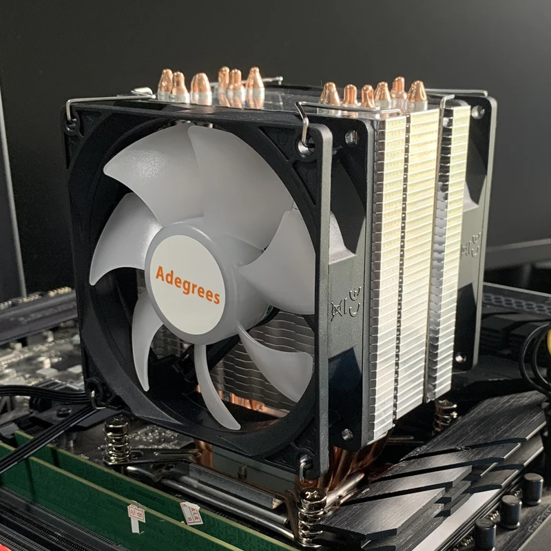 Chłodzenie powietrzne CPU z 6 rurkami cieplnikowymi, 4PIN PWM, procesory PC AM4, chłodzenie do Intel LGA X99 2011 1700 1150 1151 1366 1155 X79 AM5 AM3