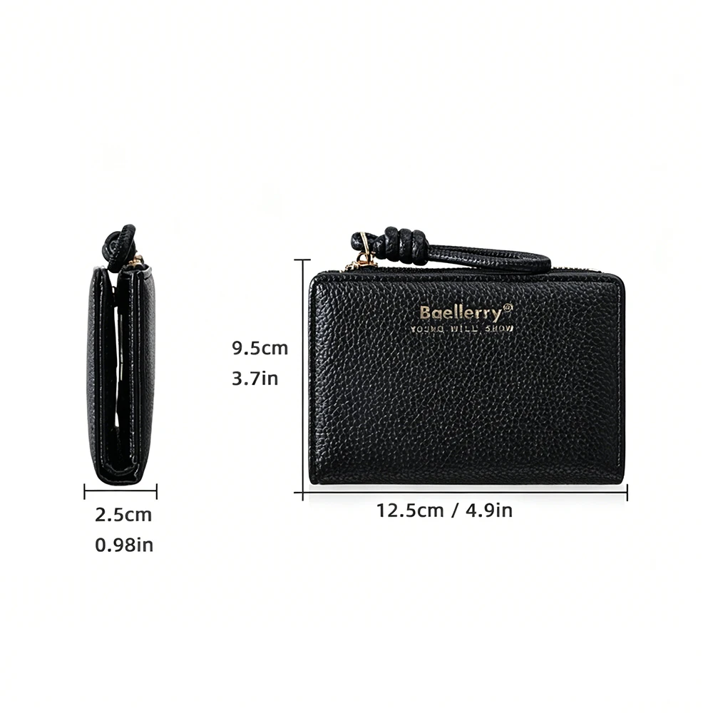 New Simple Short Women's Wallet Big Capacity Card Clips Female Zipper Coin Purse Photo Holder High Quality Wallet for Girls