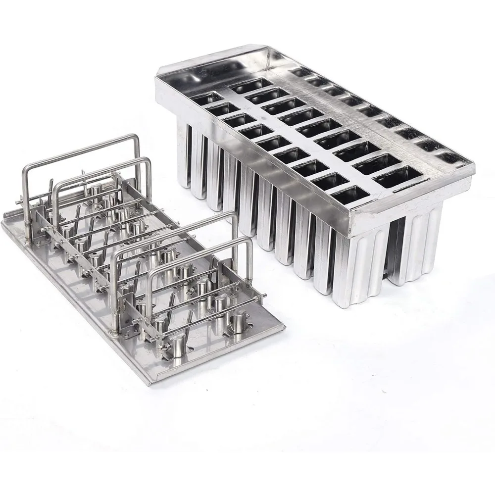 Stainless Steel Ice Lolly Molds Kit Ice Pop Lolly Ice Cream Stick Holder + Cleaning Brush