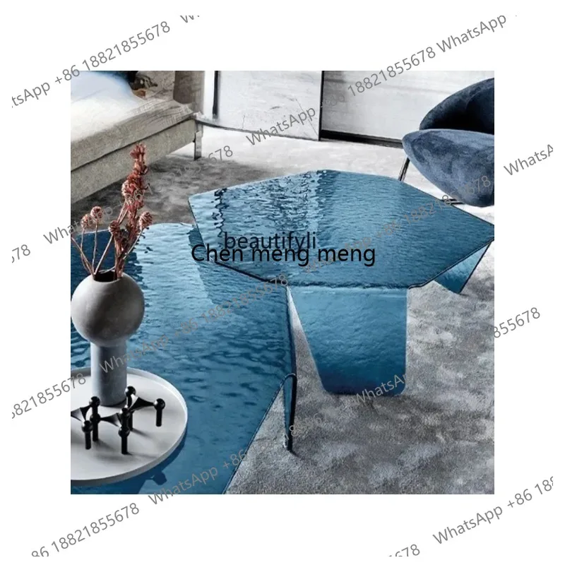 New Arrivals new zq Nordic Post-Modern Colorful Simple Coffee Table Simple Light Luxury Transparent Acrylic Glass Sofa Side Tabl
