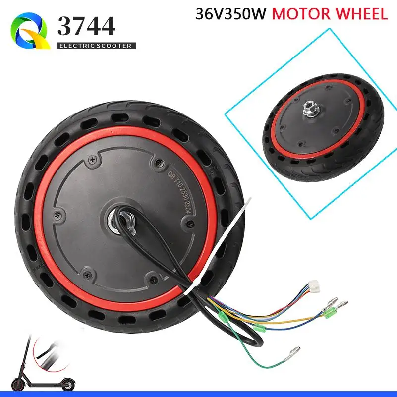 

Scooter 350W Motor Electric Scooter Wheel Motor 36V 350W Solid Tire Electric Wheel Red Edge