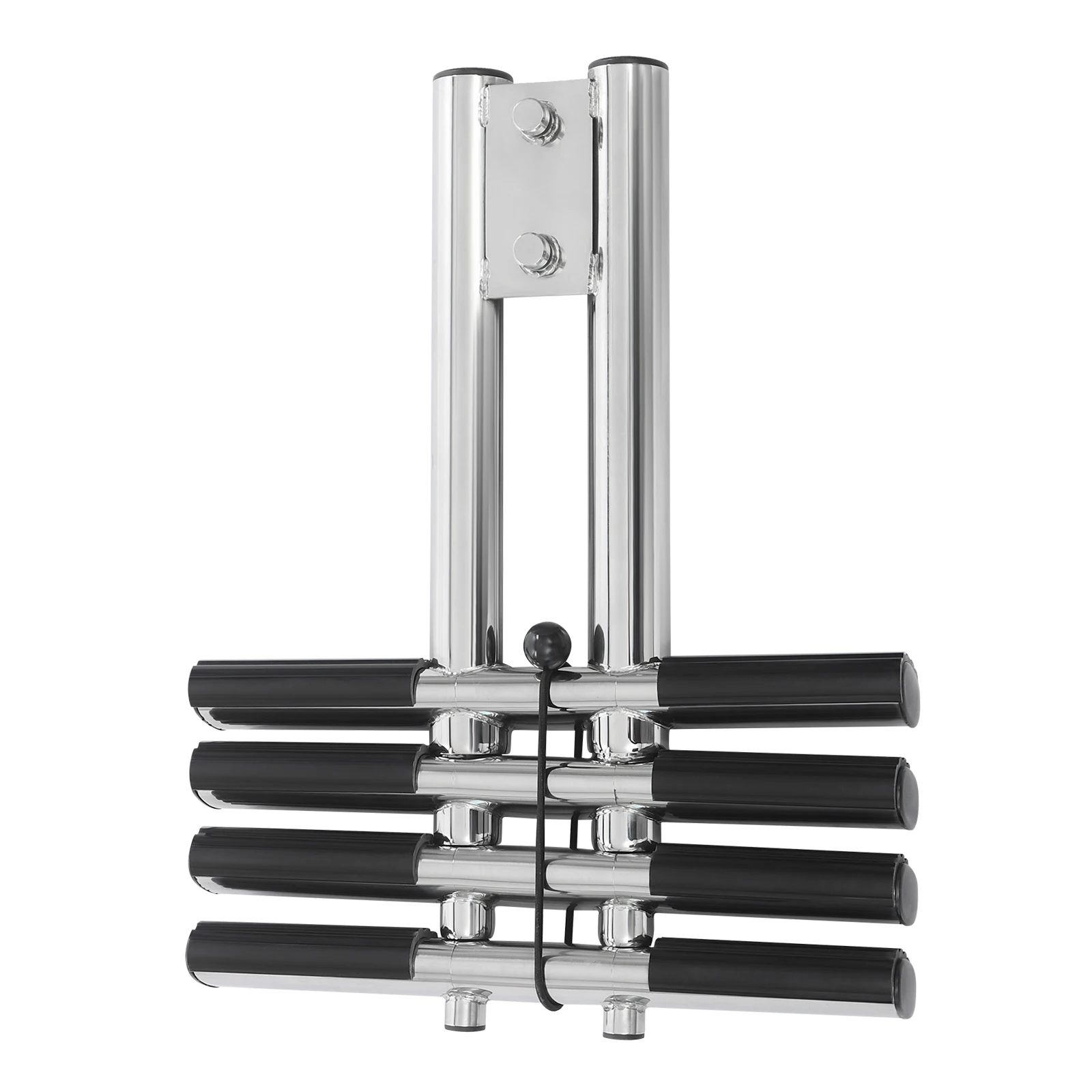 4 ขั้นตอนบันไดเรือสแตนเลสแนวตั้ง Telescoping Transom ติดตั้งบันไดอุปกรณ์เรือ