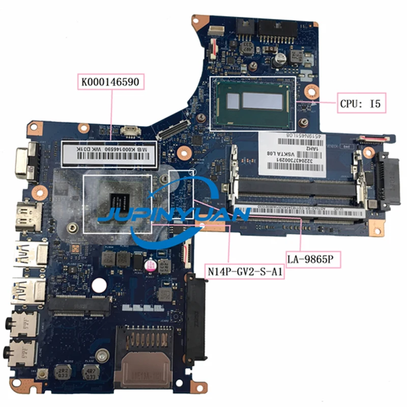 

For Toshiba Satellite S40 S40-T S40T-A Laptop Motherboard LA-9865P k000151800 K000146590 MainBoard with I3 I5 CPU GT740M/2GB