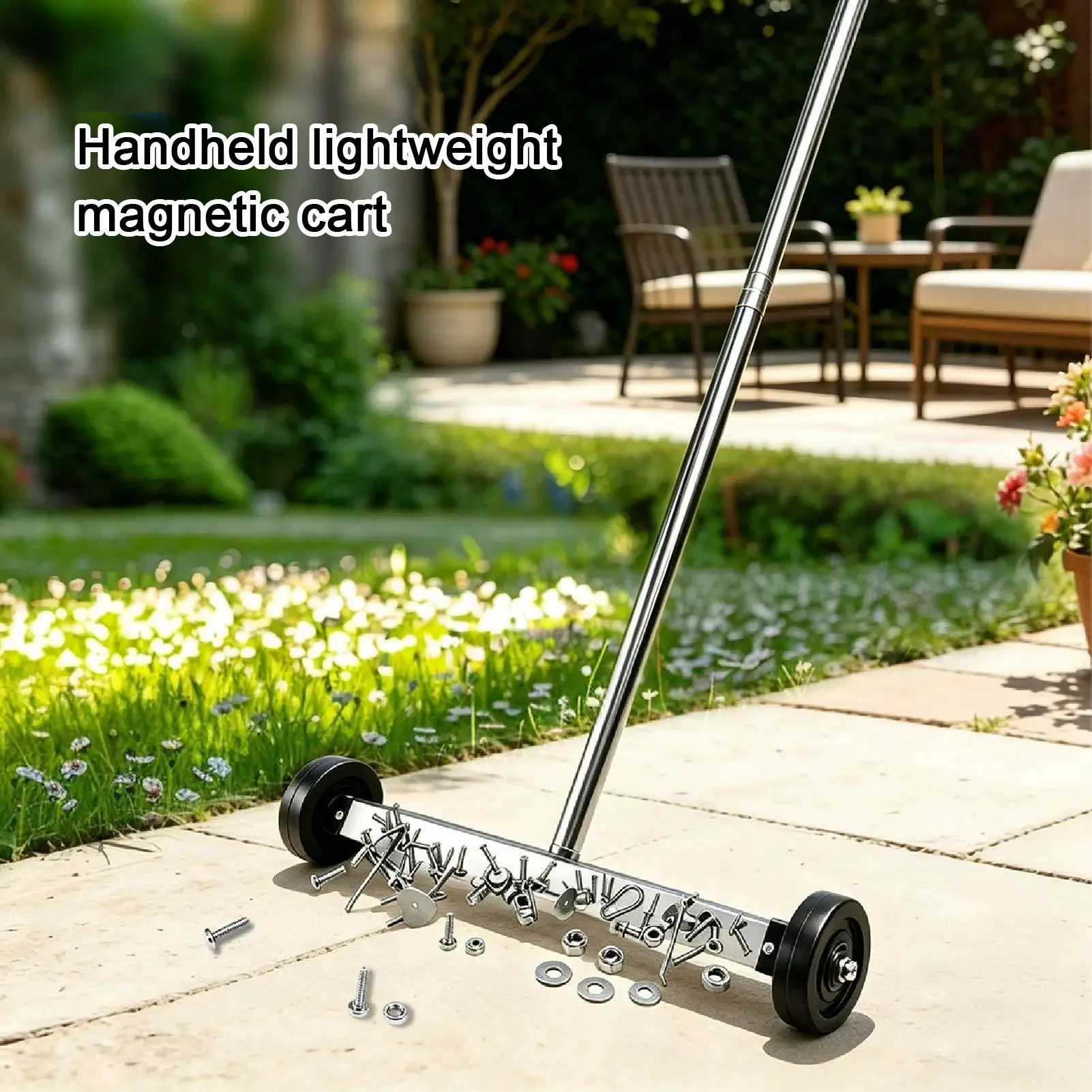

Magnet Sweepers Magnetic Nail Roller Magnet Nail Pickup Rolling Debris Adsorber Tool Handheld Movable Metal Suction Car Picker