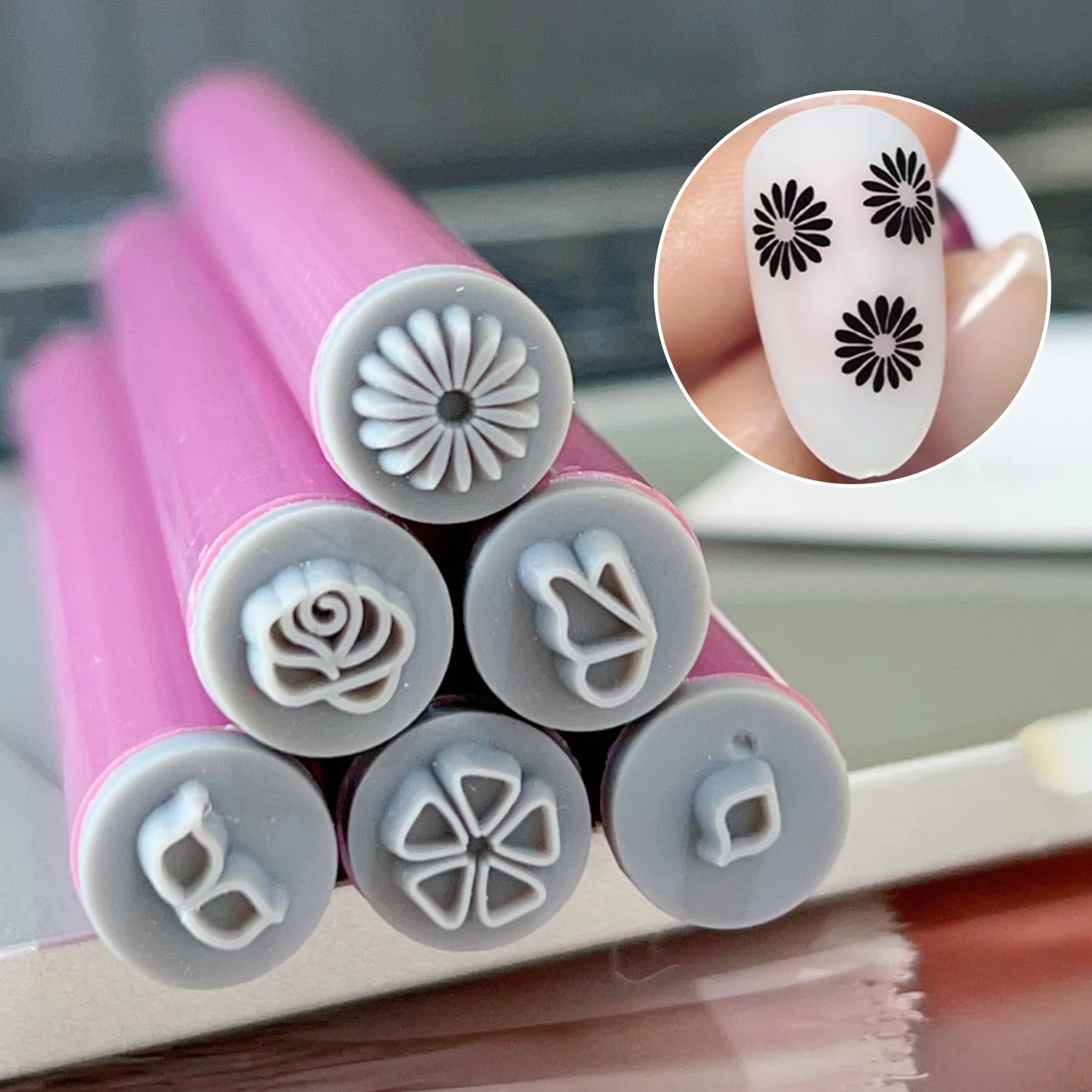 Description Picture 4 of itemProfessional Nail Art Stamp Pen Set Nails Template Graffiti Nails Art Dotting Tools with Simple Design DIY Nail Art Decoration