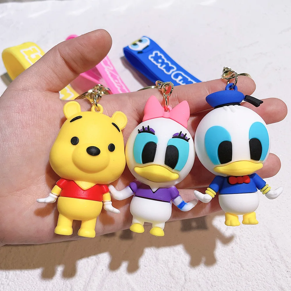 Ponto dos desenhos animados Disney Keychain, Mickey, Minnie The Pooh, carro pingente, saco pingente, Natal, Dia das Bruxas, presente de aniversário