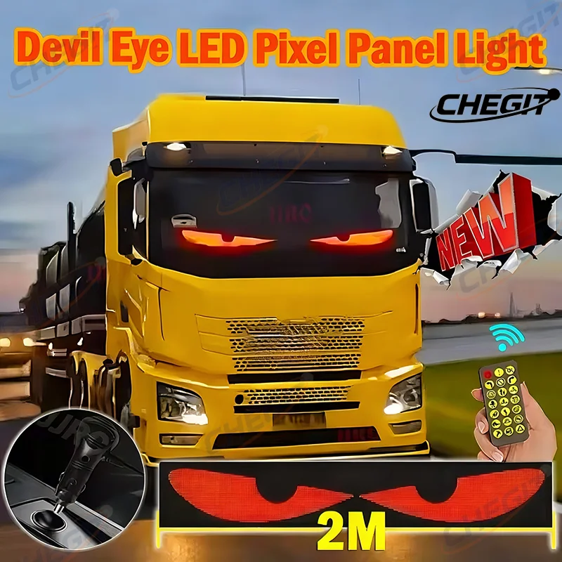 

LED Sign with App Control DIY Custom Text Pattern LED Eyes for Truck Programmable Display Devil Eye Car Scrolling Advertising