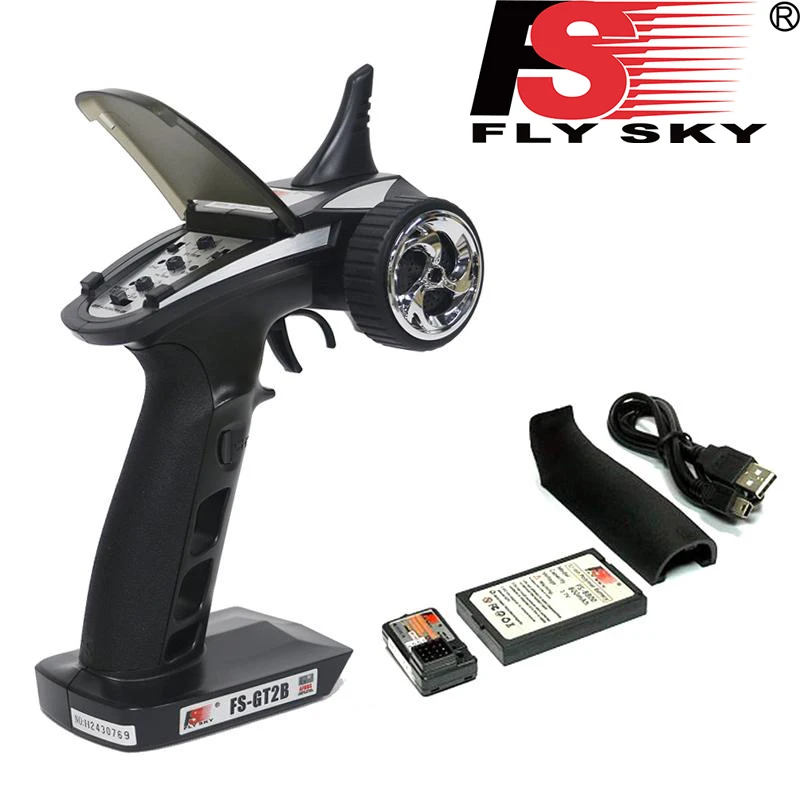 FLYSKY FS-GT2B Transmitter 2.4Ghz 3Ch Remote Controller For Car Boat With Rx and Battery