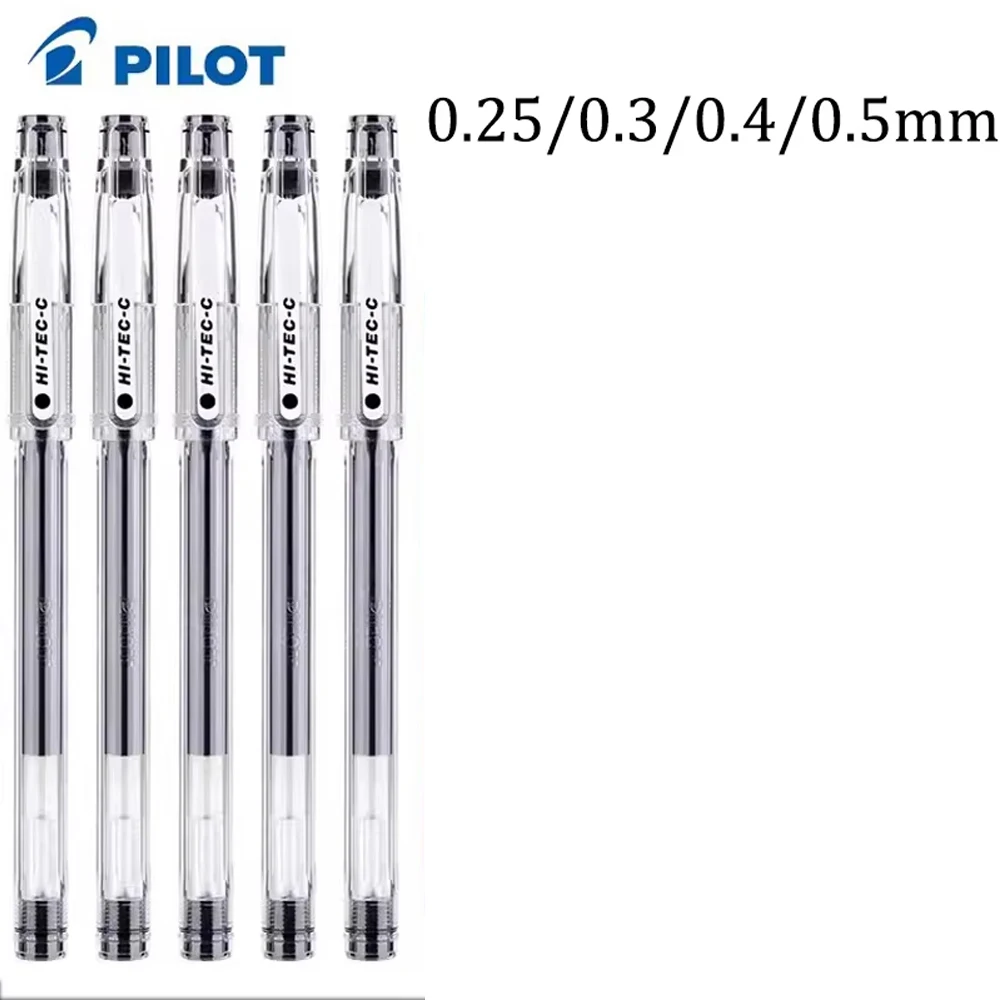12 sztuk/pudło Pilot HI-TEC zestaw długopisów żelowych 0.25/0.3/0.4/0.5mm cienka igła długopis neutralna atrament żelowy czarny, niebieski, czerwony BLLH-20C4