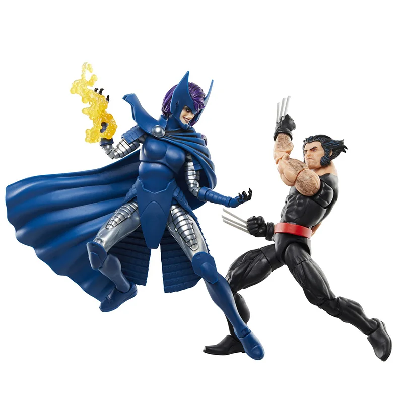 Hasbro Marvel Legends Series Wolverine and Psylocke 2-Pack 16Cm Anime Original Action Figure Model Toy Birthday Gift Collection