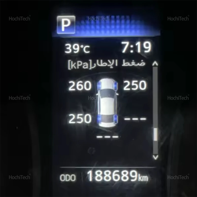 Inteligentny system monitorowania ciśnienia w oponach TPMS z cyfrowym wyświetlaczem LCD na desce rozdzielczej do Toyota Corolla 2019 2020 2021 2022 2023 2024