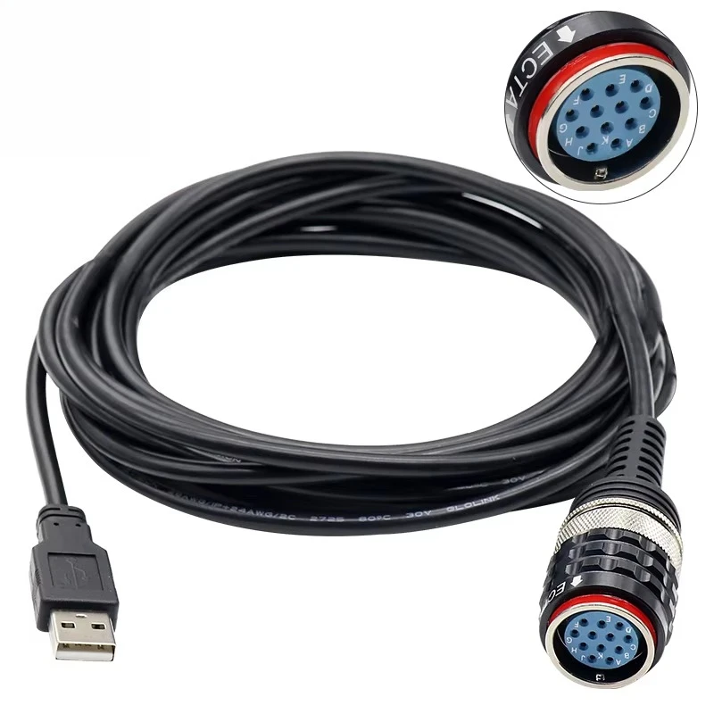 

High Quality OBD 2 Cable for Volvo 88890304 Vocom1 Vocom2 Electronic Testing Cable for Truck and Car Factory Supply