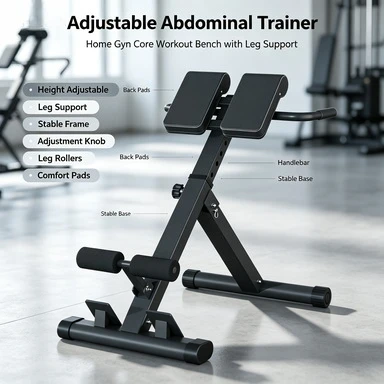 Home Gym Chair Hyperextension Trainer Multifunctional Fitness Bench For Waist Back Strength Training Sports Gear