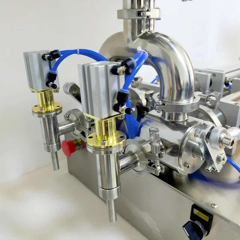 Riempitrice per pasta liquida a doppio scopo Riscaldamento Miscelazione Riempitrice a doppia testa