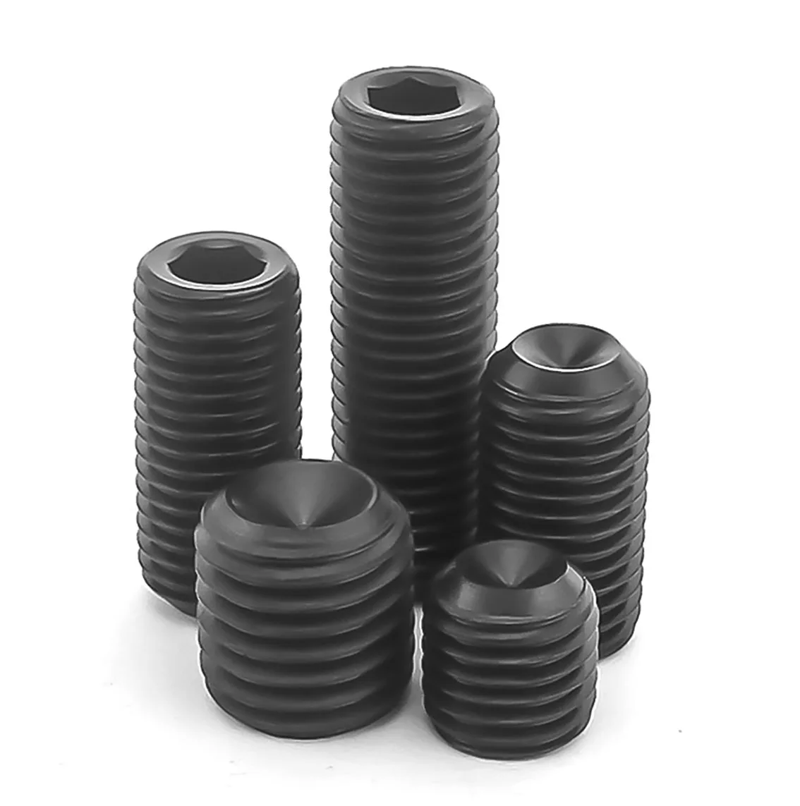 10Pc Koolstofstaal Unf 10 #-32 Set Schroeven Grub Schroeven Hex Socket Cup Punt Hoge Treksterkte 12.9 Lengte 1/4 ", 3/8", 3/16 ", 5/16"