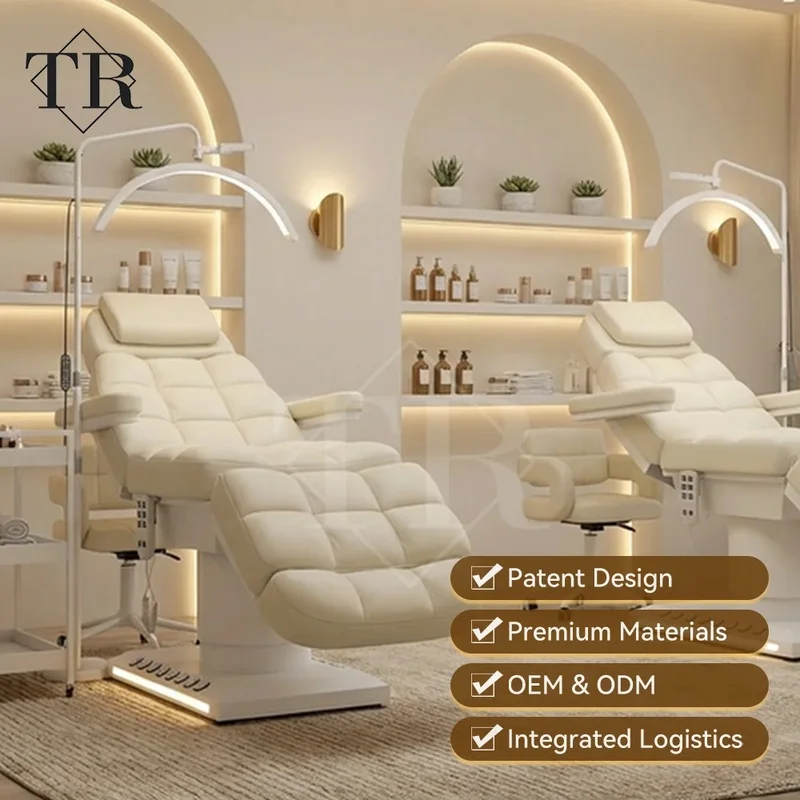 Turri Electric Modern Facial Bed-Adjustable Height Backrest Foldable Salon Furniture for Aesthetic Clinics Beauty Salons
