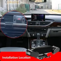 Gravity Car Phone Holder For Audi A6 C7 4G 2012-2018yr With Sturdy Base Not blocking Air Vent Mount GPS Stand Accessories