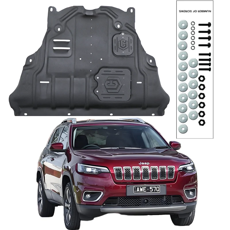 

Высококачественный сплав под защитой двигателя, брызговик, брызговик, панель брызговика для Jeep Cherokee 2014-2019 3,2 л